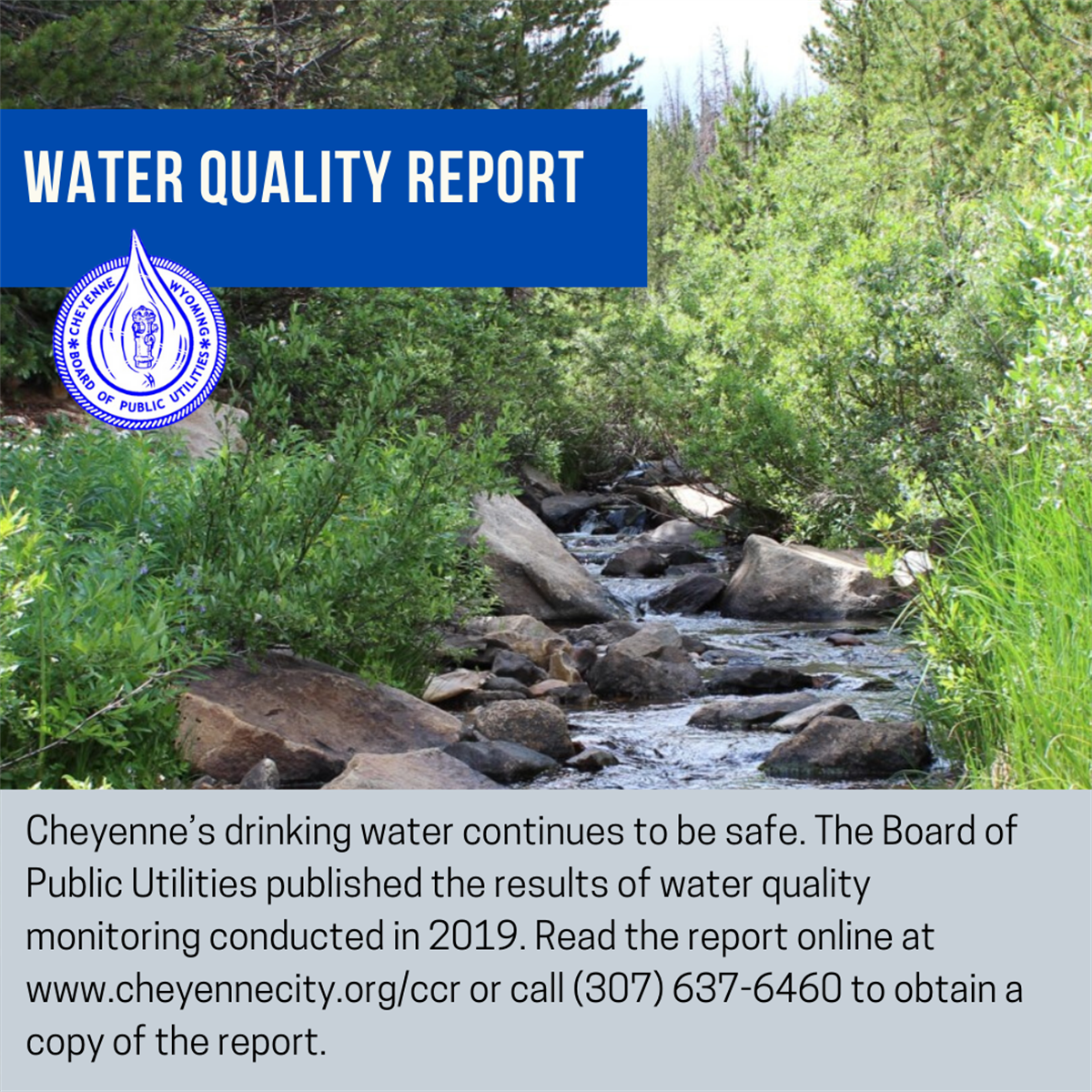 Water Quality Report City of Cheyenne BOPU